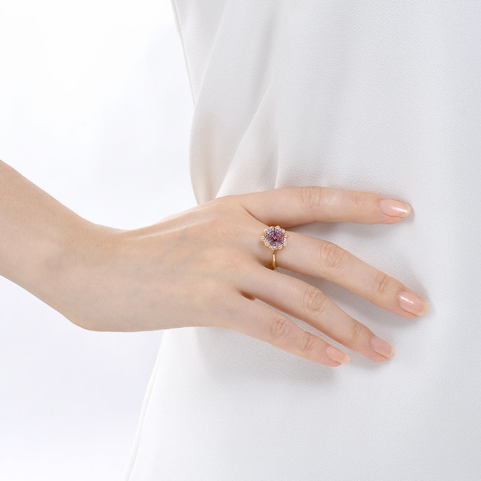 18K Rose & Black Gold Ring | Chow Sang Sang Jewellery | 81040R - 2