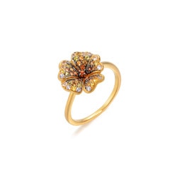 18K Gold Yellow Sapphire Ring