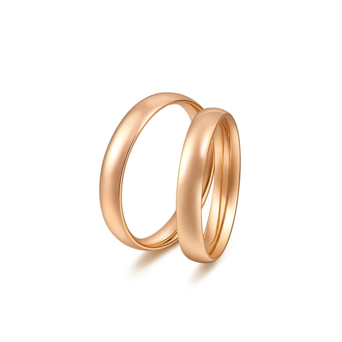 18K玫瑰金 戒指 | 周生生珠寶 | 對戒 | 81526R - 8