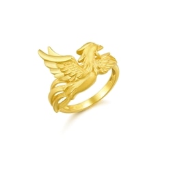  'Dragon & Phoenix' 999.9 Gold Phoenix Ring