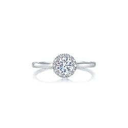 「星宇」 18K 白色黃金鑽石戒指