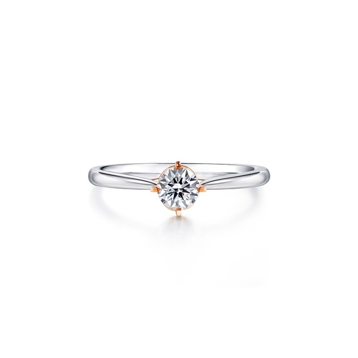 18K白色黄金及玫瑰金 戒指 | 周生生珠寶 | 91290R - 1