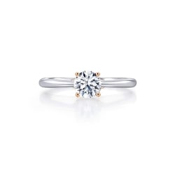 「同心」18K白紅分色黃金戒指