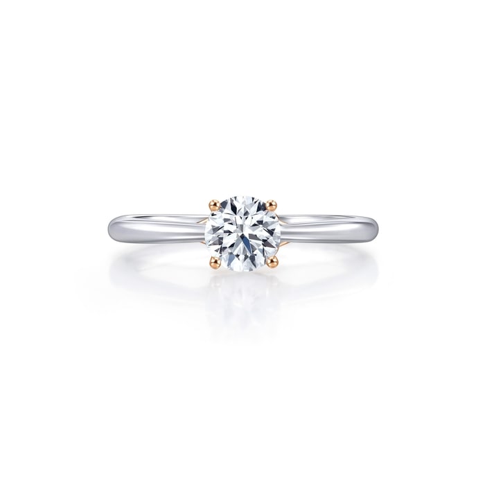 18K白色黄金及玫瑰金 戒指 | 周生生珠寶 | 93047R - 1