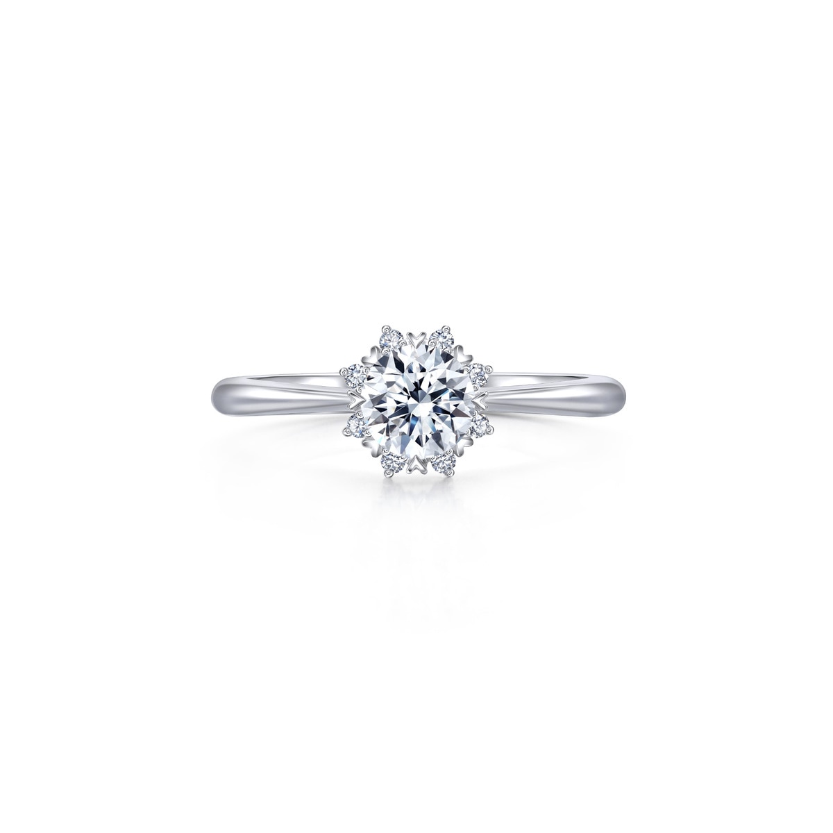 0.7 carat diamond platinum ring